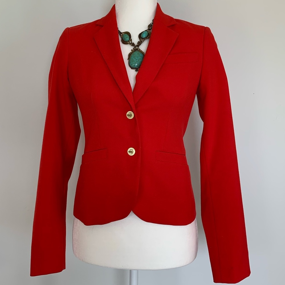 Calvin Klein red pants suit modern fit 2P